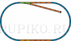 PIKO 97942-B Паровоз с грузовым составом и тупиком